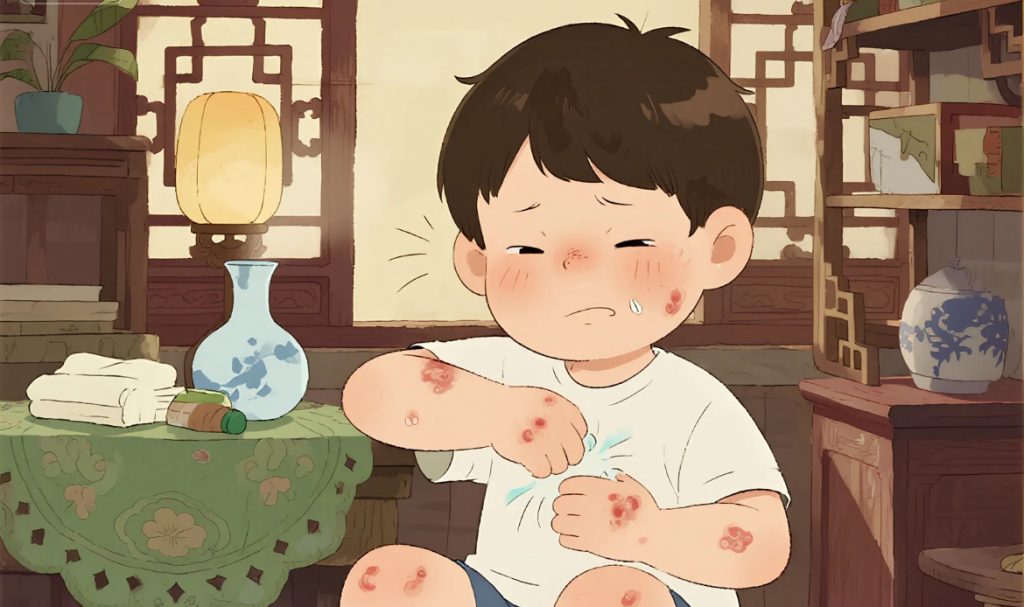 孩子起荨麻疹,怎么老是“拉不出屎”?峣华堂武医揭秘:肠道一通,皮疹自退