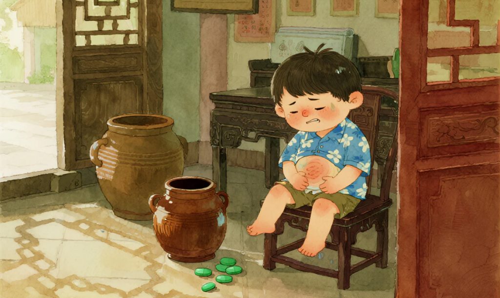 孩子起荨麻疹,怎么老是“拉不出屎”?峣华堂武医揭秘:肠道一通,皮疹自退