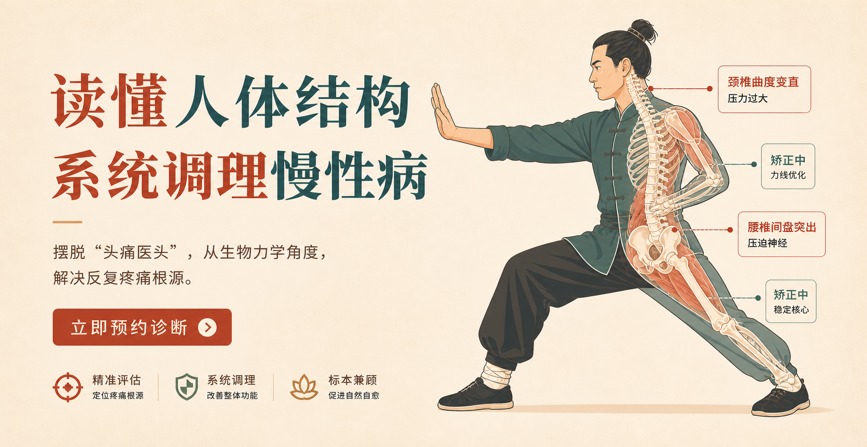 峣华堂武医，懂人体结构，系统调理反复慢病