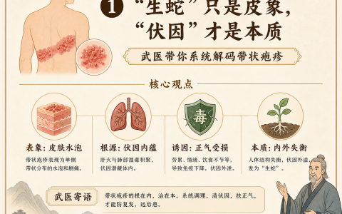 “生蛇”只是皮象，“伏因”才是本质——峣华堂武医带你系统解码带状疱疹