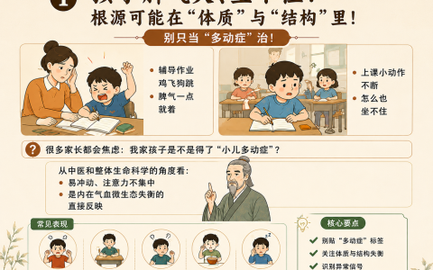 孩子脾气大、坐不住？别只当“多动症”治，根源可能在“体质”与“结构”里！