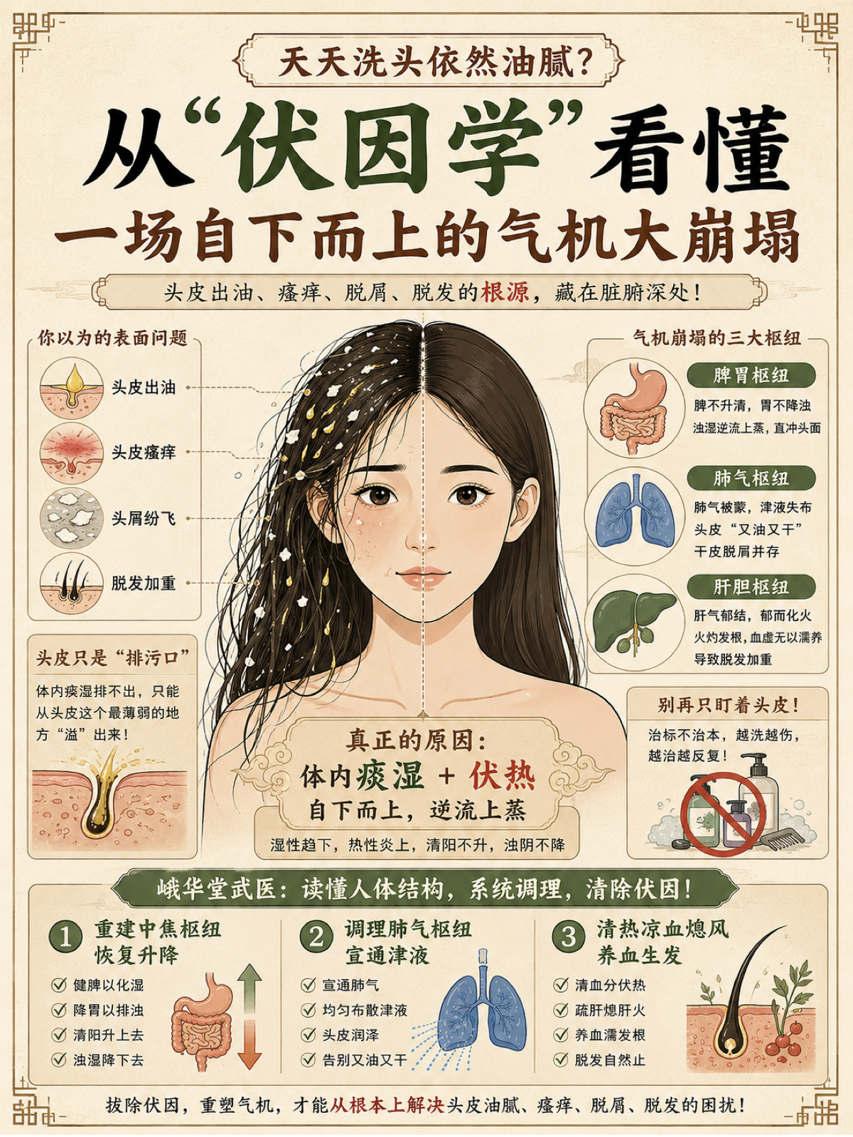天天洗头依然油腻？从“伏因学”看懂一场自下而上的气机大崩塌